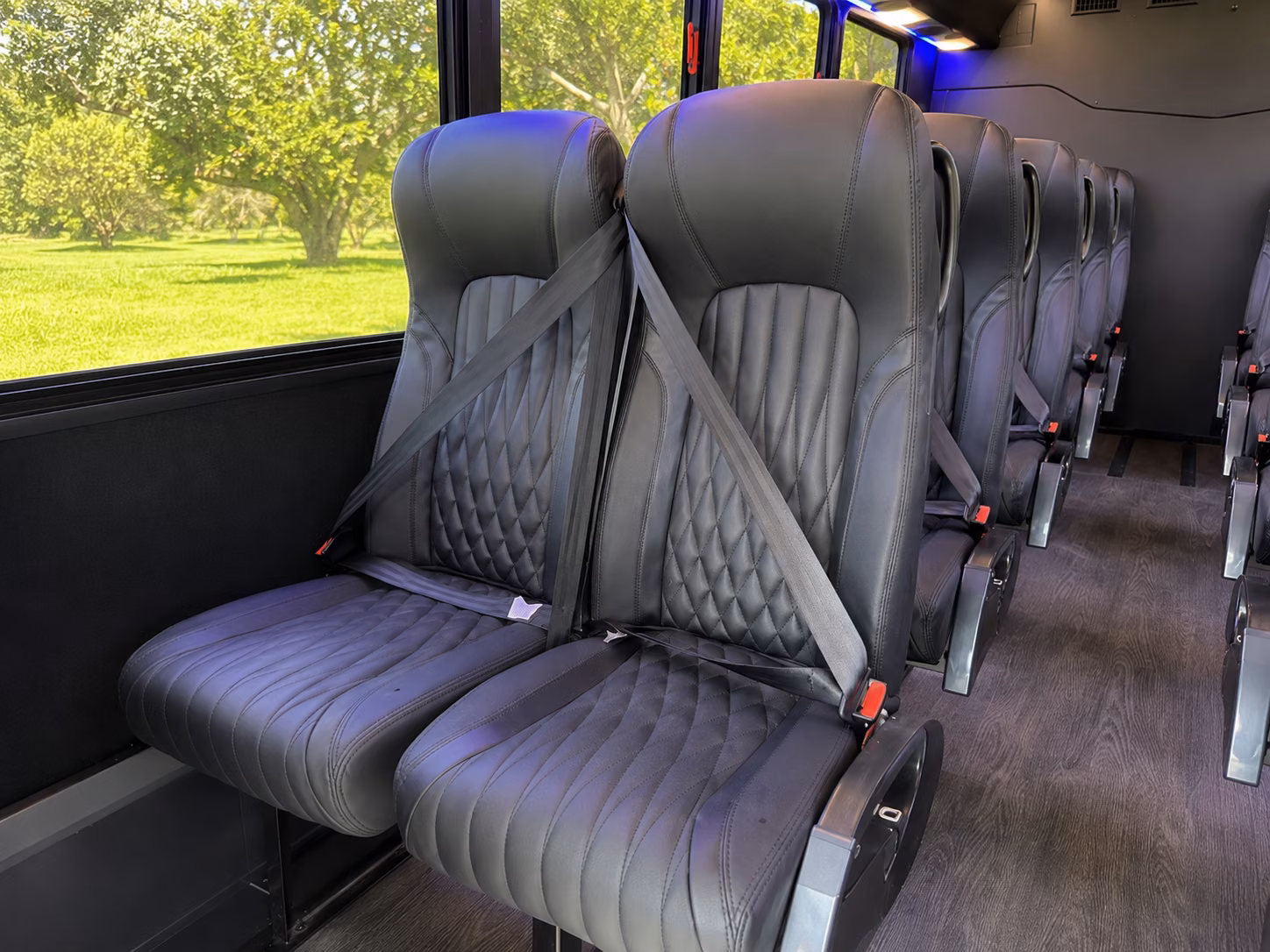 vacaville 18 passenger minibus interior