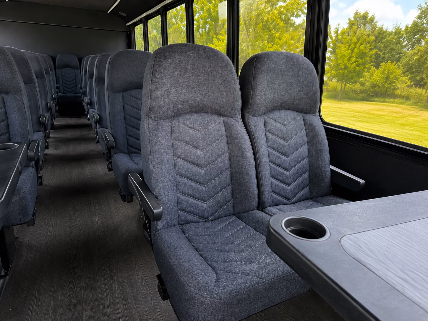 vacaville 20 passenger minibus inside