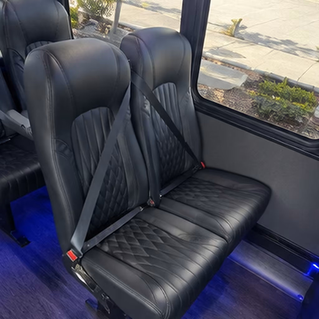 vacaville 35 passenger minibus inside