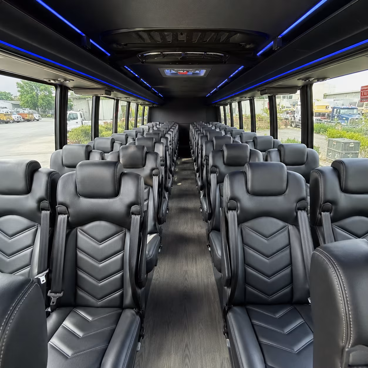 vacaville 35 passenger minibus interior