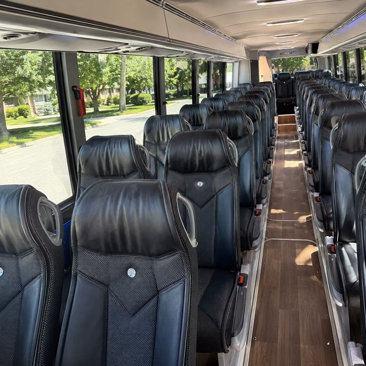 vacaville 40 passenger charter bus inside