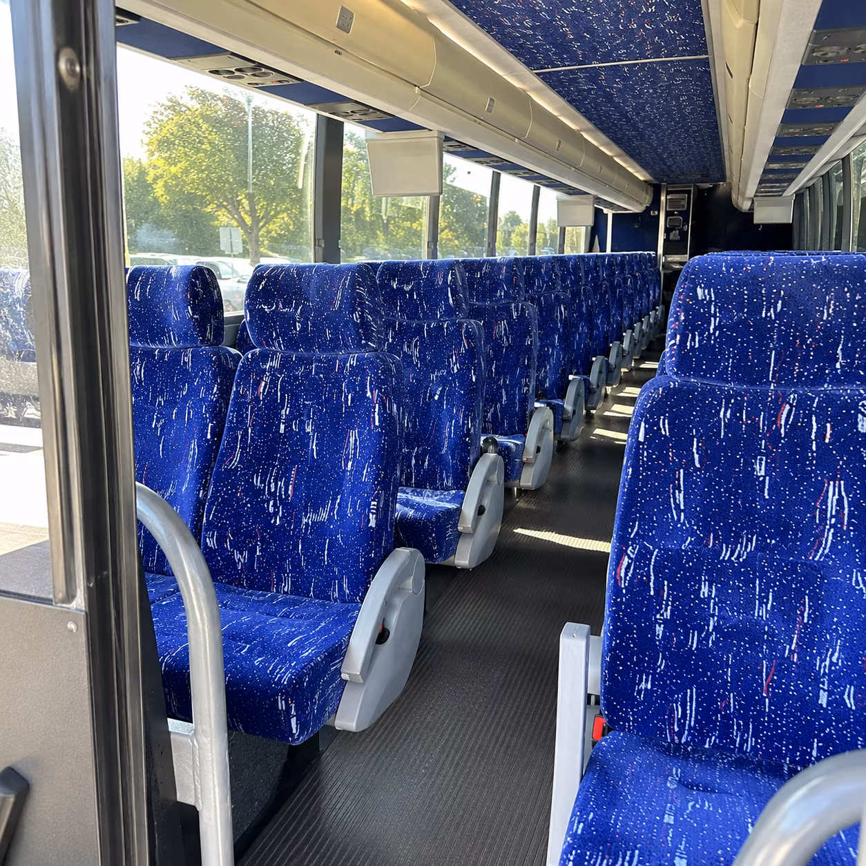 vacaville 50 passenger charter bus inside