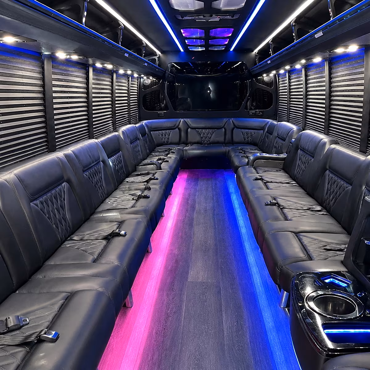 vacaville party bus interior